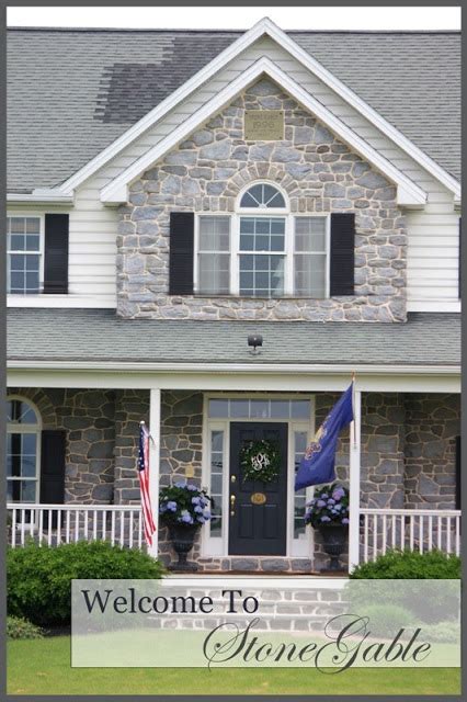 Add Seating To Your Fall Porch. . Stone gable blog
